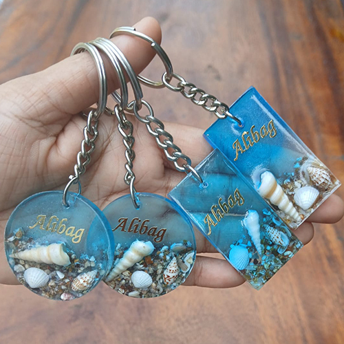 Tourist Key Chain, SeaShell Keychain,Handmade