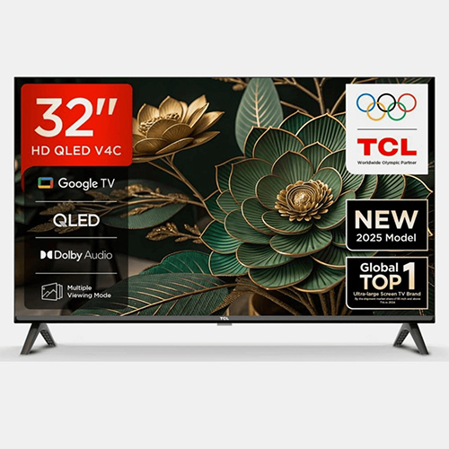 32V4C Tcl 32 Inch Google Qled Tv - Color: Black