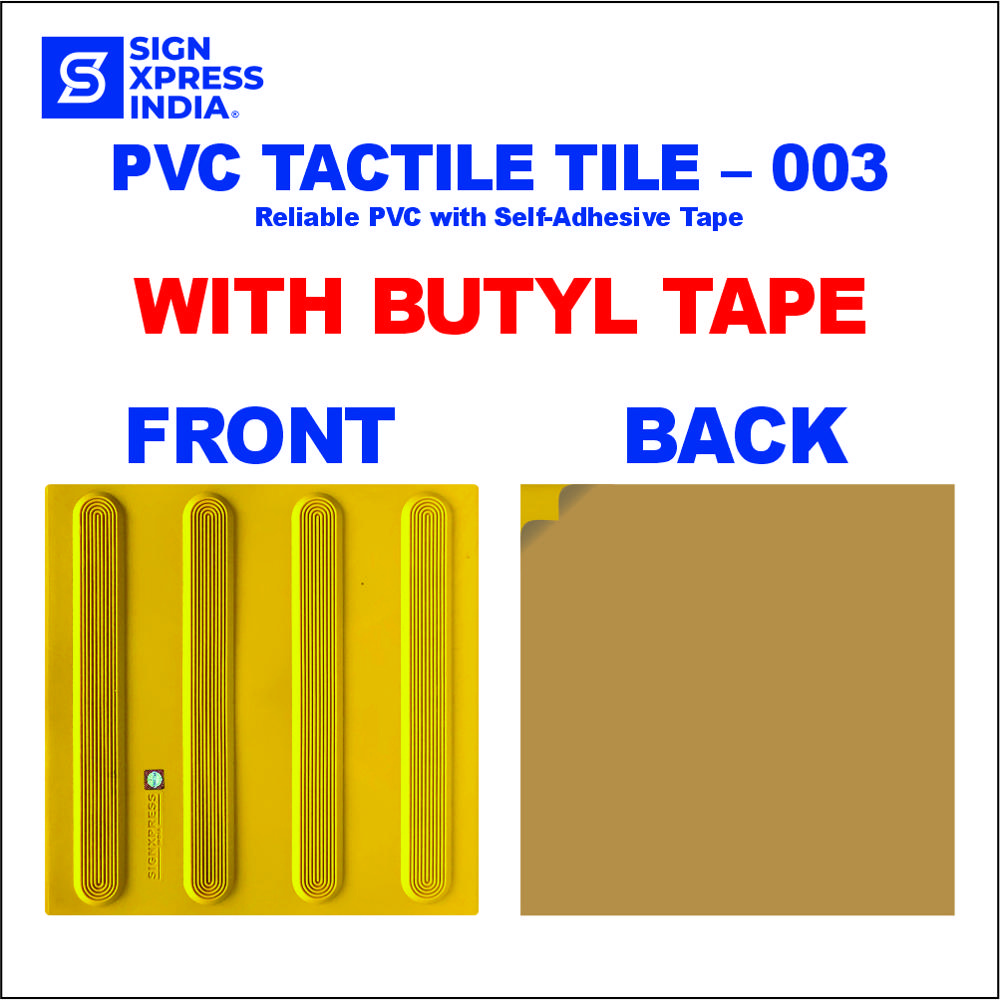 Pvc Tactile Tile With Butyl Tape 003 - Color: Yellows / Golds