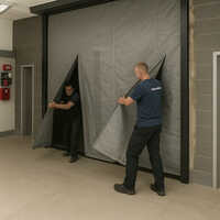 Fire Curtains (egress Curtain) - Color: Grey