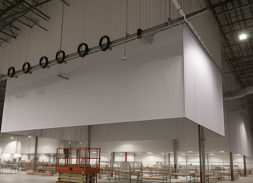 Fire Curtains (Draft Curtain) - Color: White