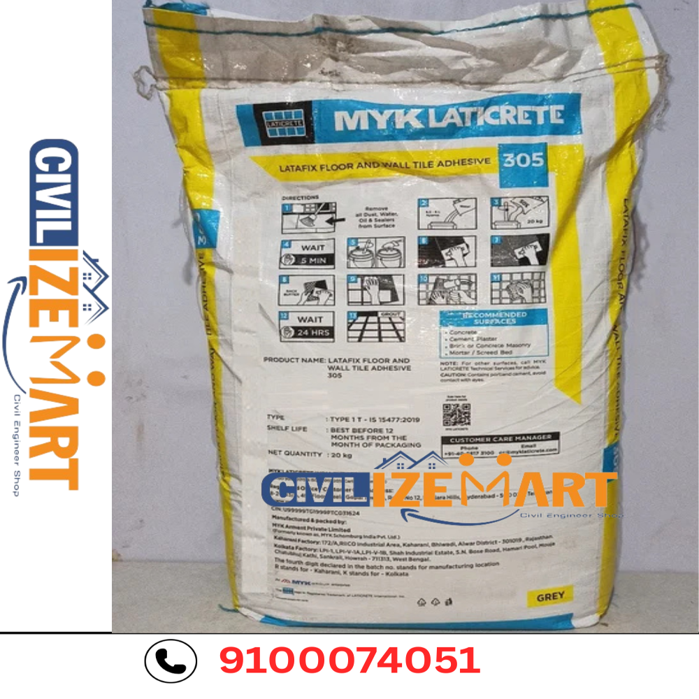 MYK LATICRETE 305 GREY TILE ADHESIVE(20KG) IN HYDERABAD