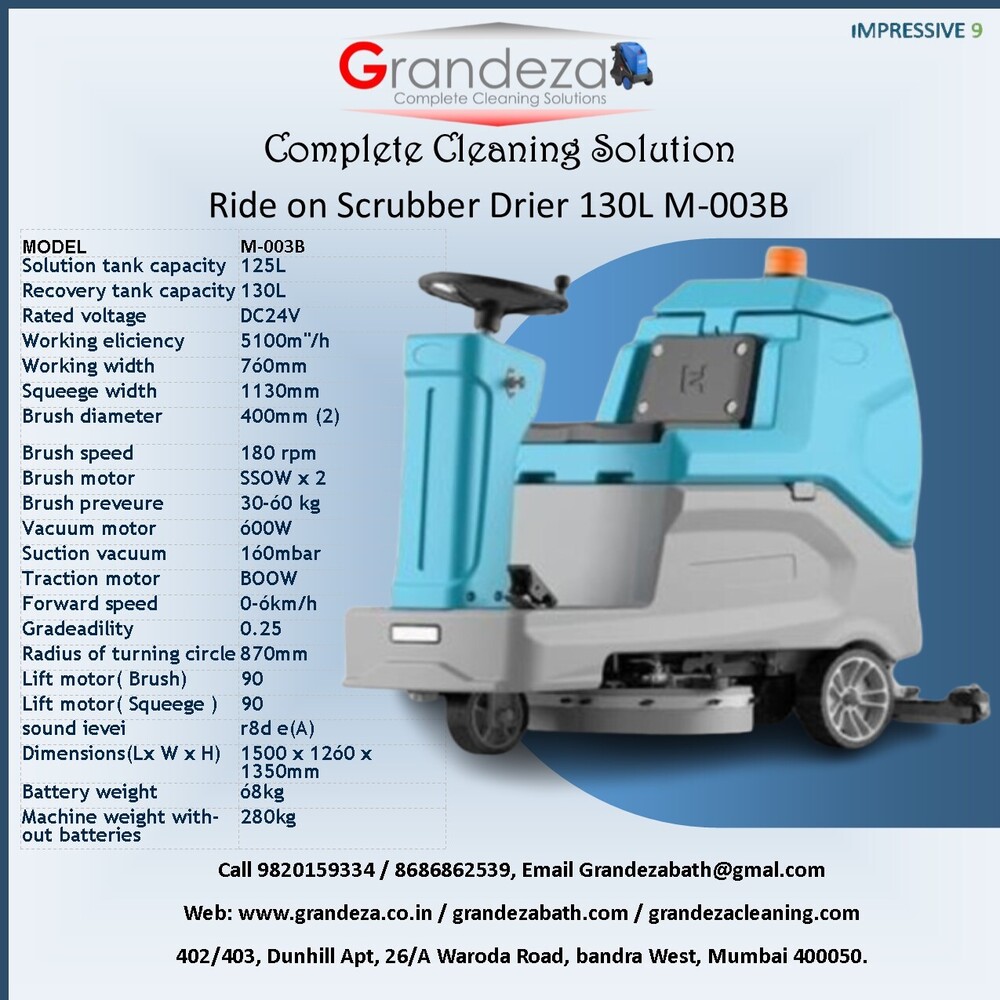 IMP GRANDEZA Mini Ride on Scrubber Drier 85L M-004