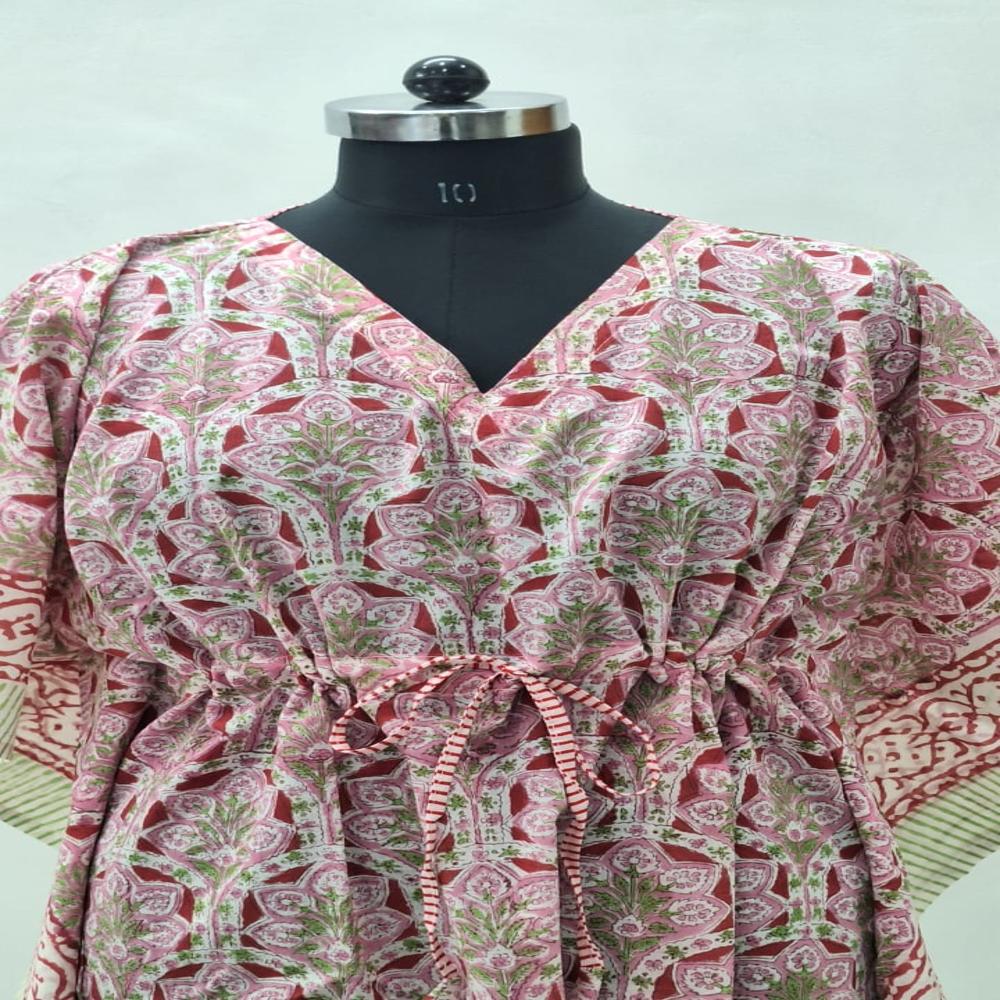 Beautiful Hand Block Printed Short Kaftan