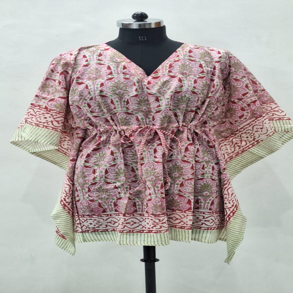 Beautiful Hand Block Printed Short Kaftan