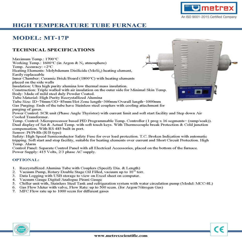 HIGH TEMPERATURE TUBE FURNACE