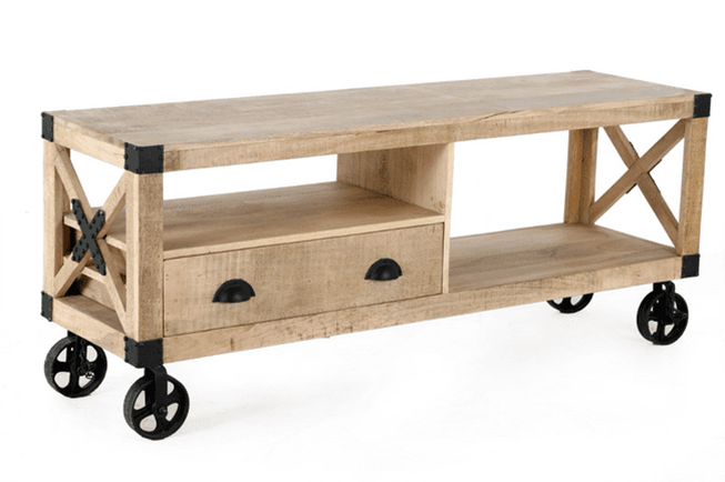 WOODEN BAR TROLLEY