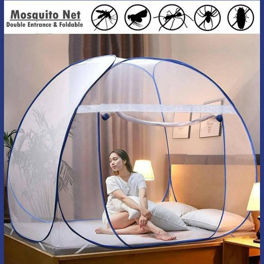 King Size Polyester Mosquito Bed Net - Color: White