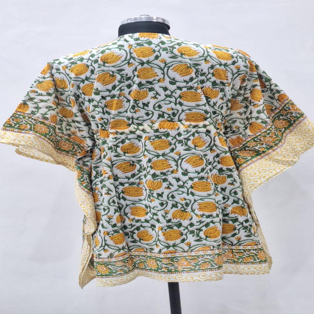 Hand Block Printed Cotton Kaftan