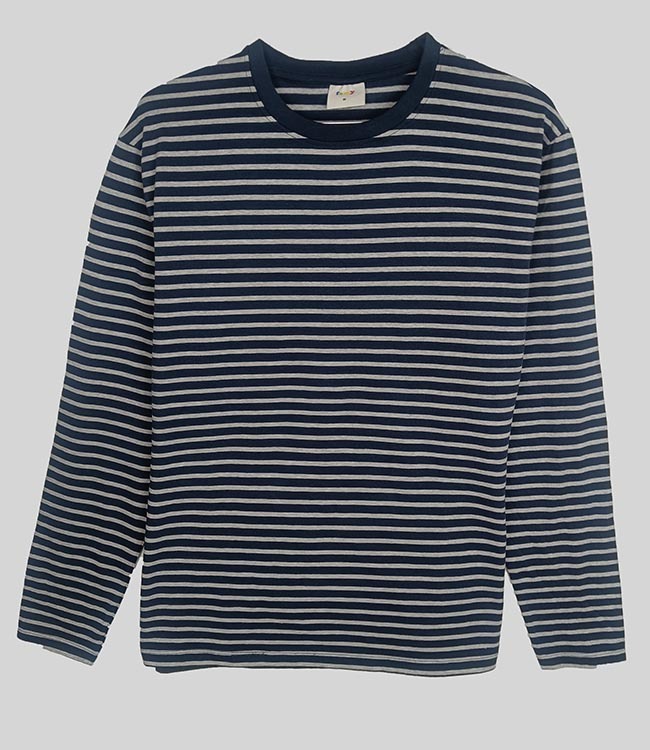 M11462 Mens Striped Long Sleeve T-Shirts