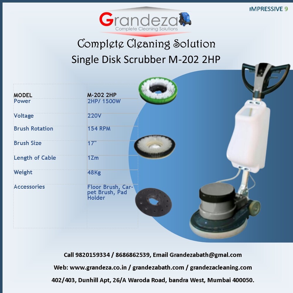 IMP GRANDEZA Single Disk Scrubber M-202 2HP