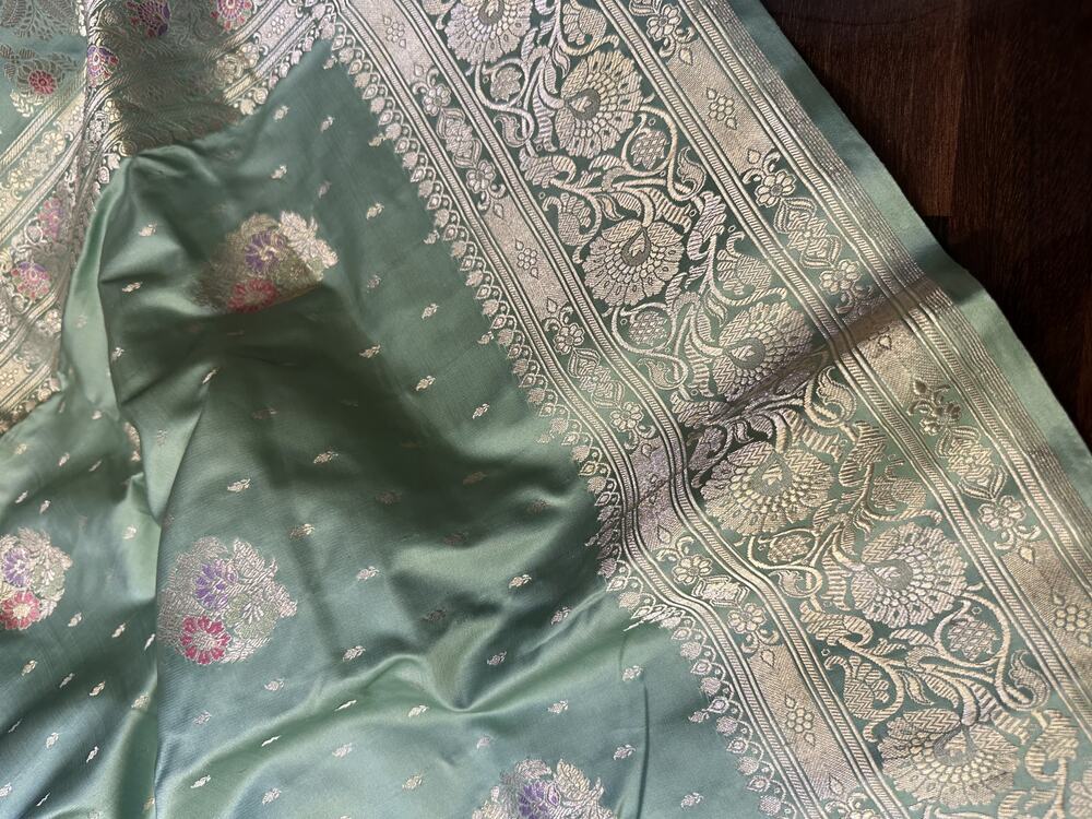 Red Pure Tussar Silk Saree