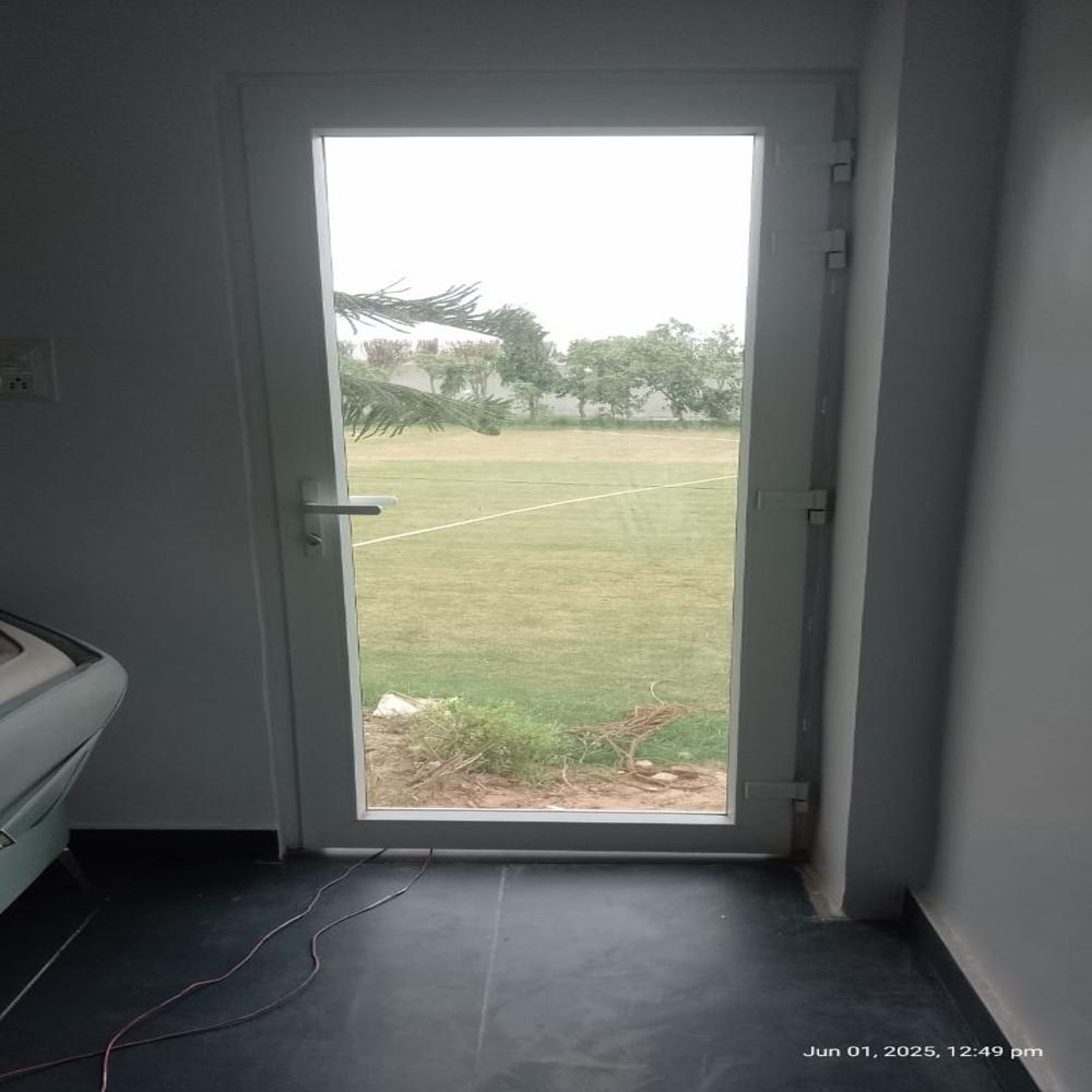 Upvc Hinged Door - Toughened Glass, 80 Inch, Classic White, Smooth Finish | Weather Resistant, Ideal For Household & Commercial Use