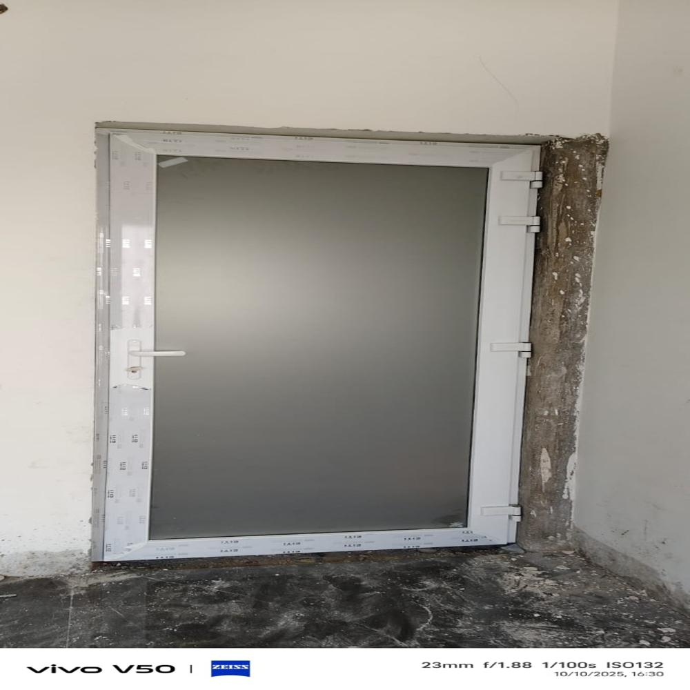 Upvc Hinged Door - Toughened Glass, 80 Inch, Classic White, Smooth Finish | Weather Resistant, Ideal For Household & Commercial Use