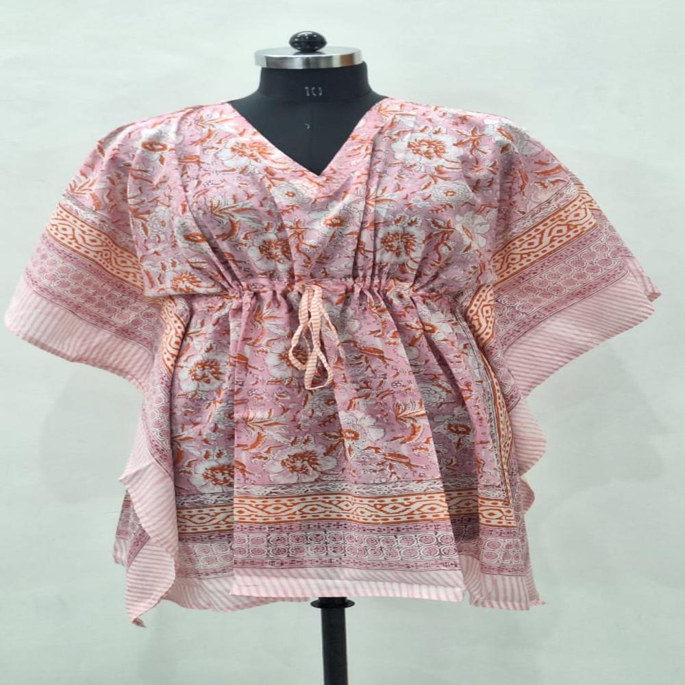 Floral Printed Cotton Kaftan
