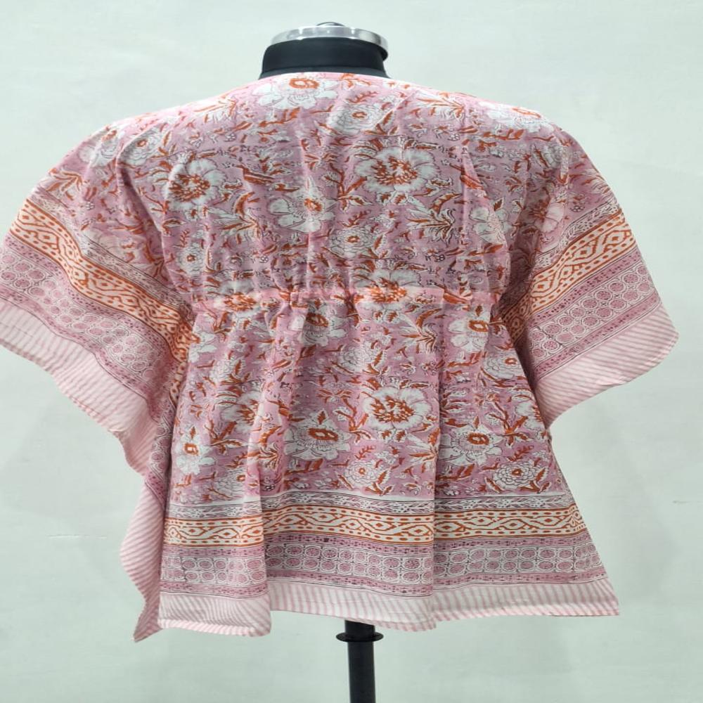 Floral Printed Cotton Kaftan