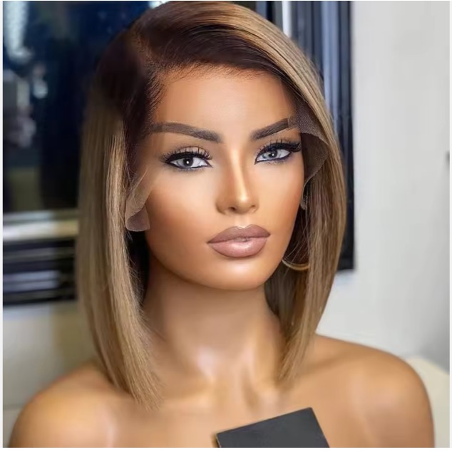 The Devote Brazilian Virgin HD Lace Front Bob Wig | Bone Straight 1B/Gray Human Hair Wig