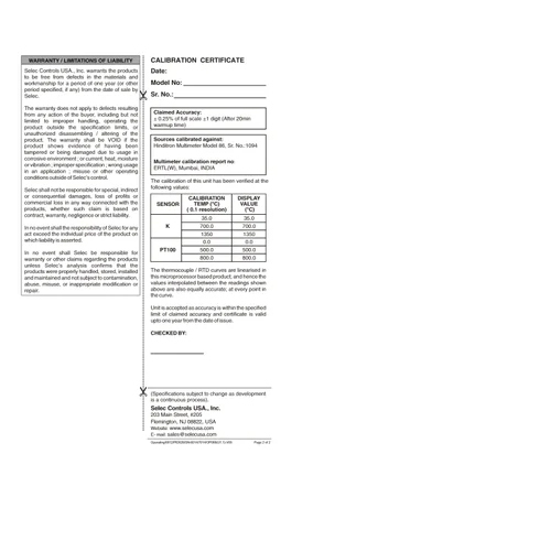 Selec Pid 528 - 1 - Application: Industrial