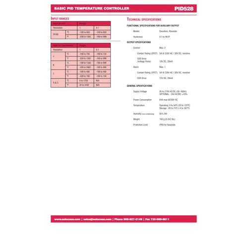 Selec Pid 528 - 1 - Application: Industrial