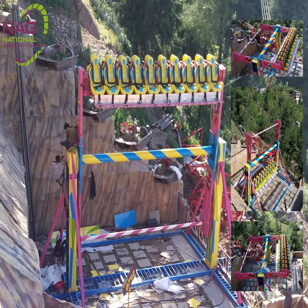 Amusement Park Top Spin And Tsunami Ride