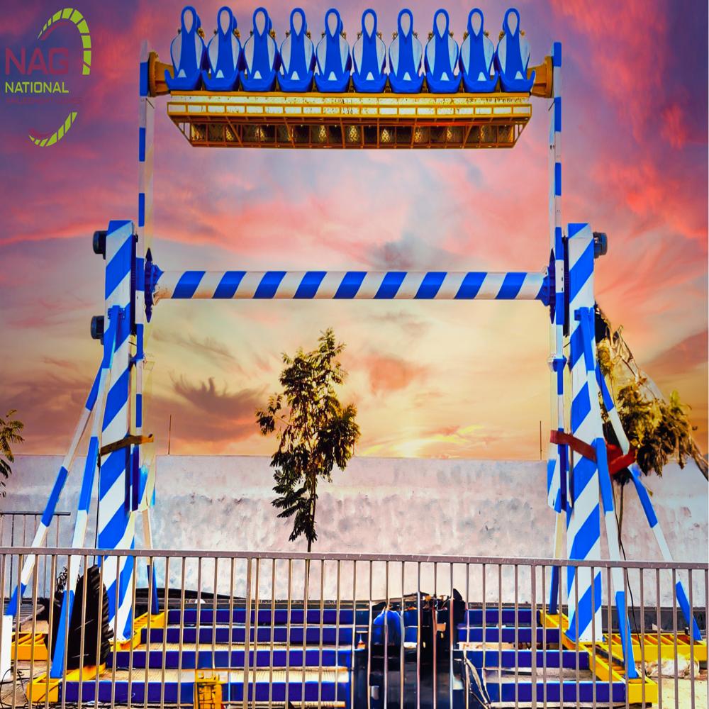 Amusement Park Top Spin And Tsunami Ride