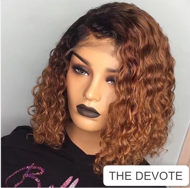 The Devote 4x4 Lace Closure Deep Wave Burgundy Bob Wig | Short Curly 13x4 Lace Front Human Hair Wig