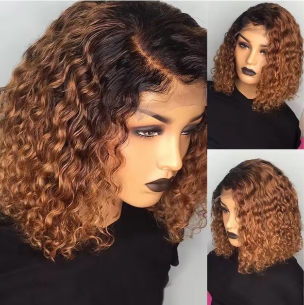 The Devote 4x4 Lace Closure Deep Wave Burgundy Bob Wig | Short Curly 13x4 Lace Front Human Hair Wig