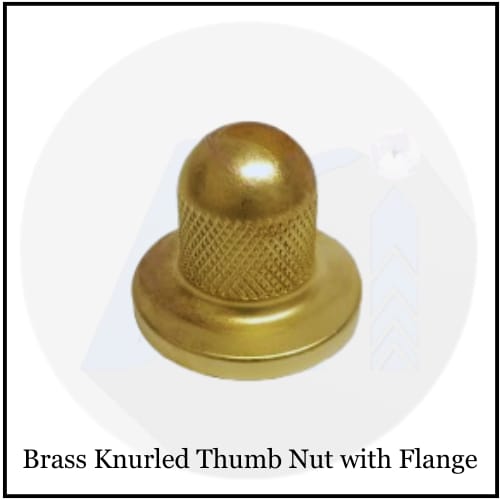 Brass Knurled Thumb Nut with Flange