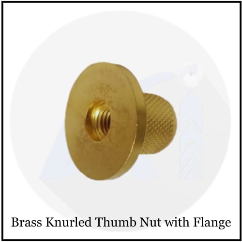 Brass Knurled Thumb Nut with Flange