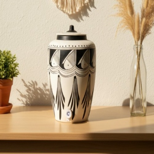 Clay Water Pot Black Spade 13 LTR