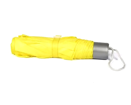 3 Folding Yellow Umbrella - Handle Material: Plastic