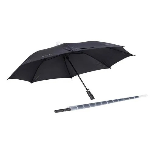 Black Polyester Umbrella - Handle Material: Plastic