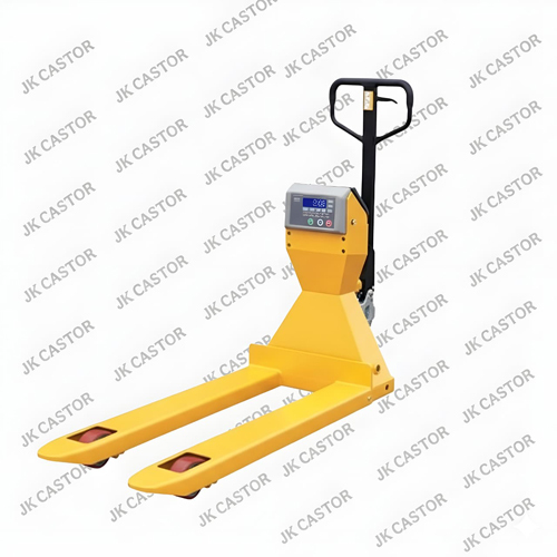 Weight Scale Pallet Truck - Color: Yellow