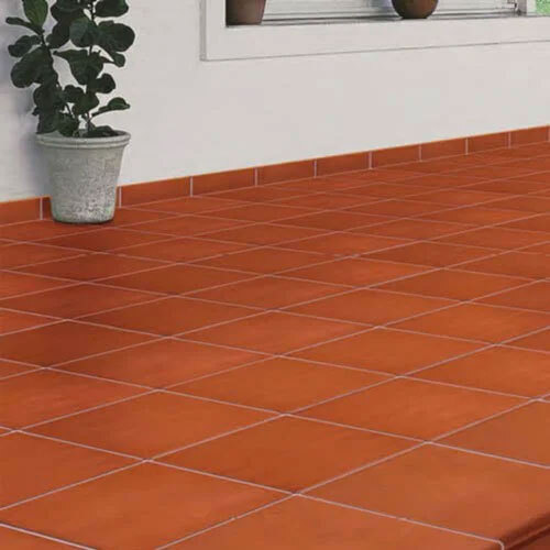 Terracotta Tiles - Clay, 100x100 Mm, Terracotta Color, 10 Mm Thickness, <5% Water Absorption | Ideal For Interior/exterior Flooring & Wall Cladding