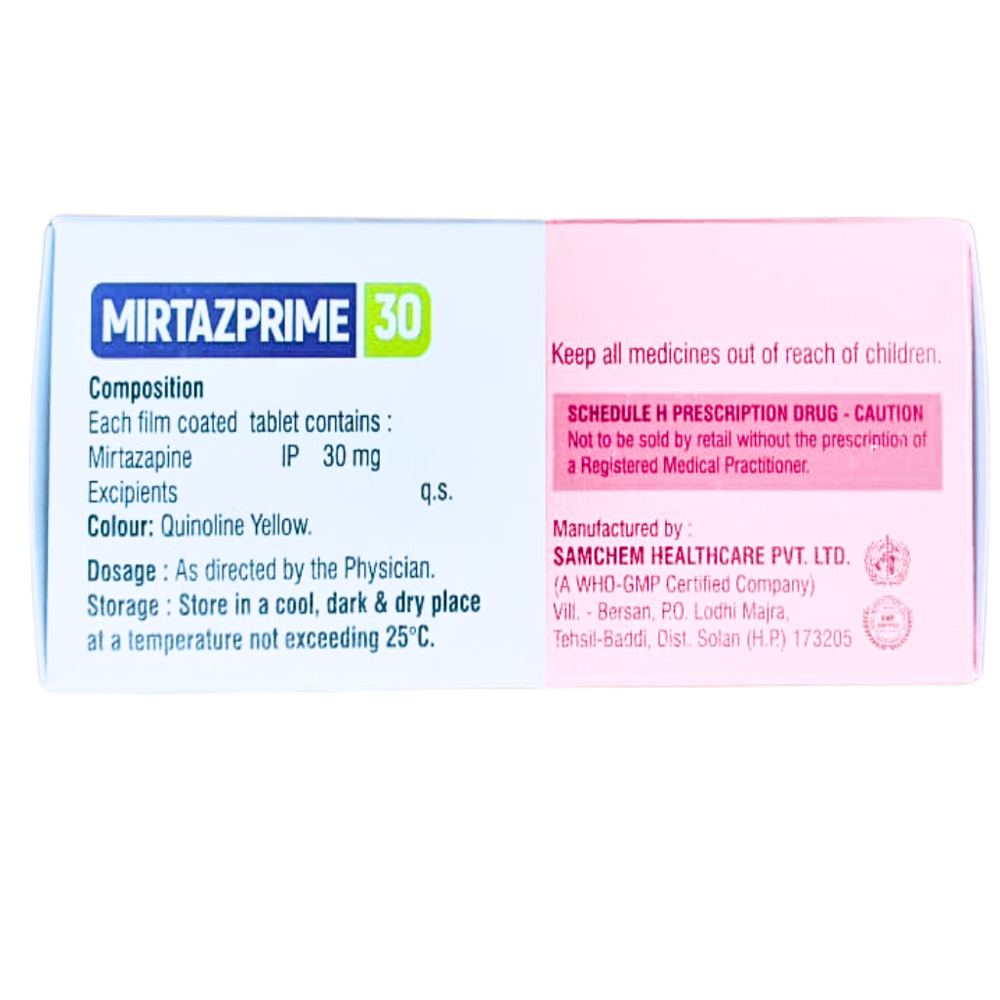 Mirtazprime 30 - Dosage Form: Oral Tablet