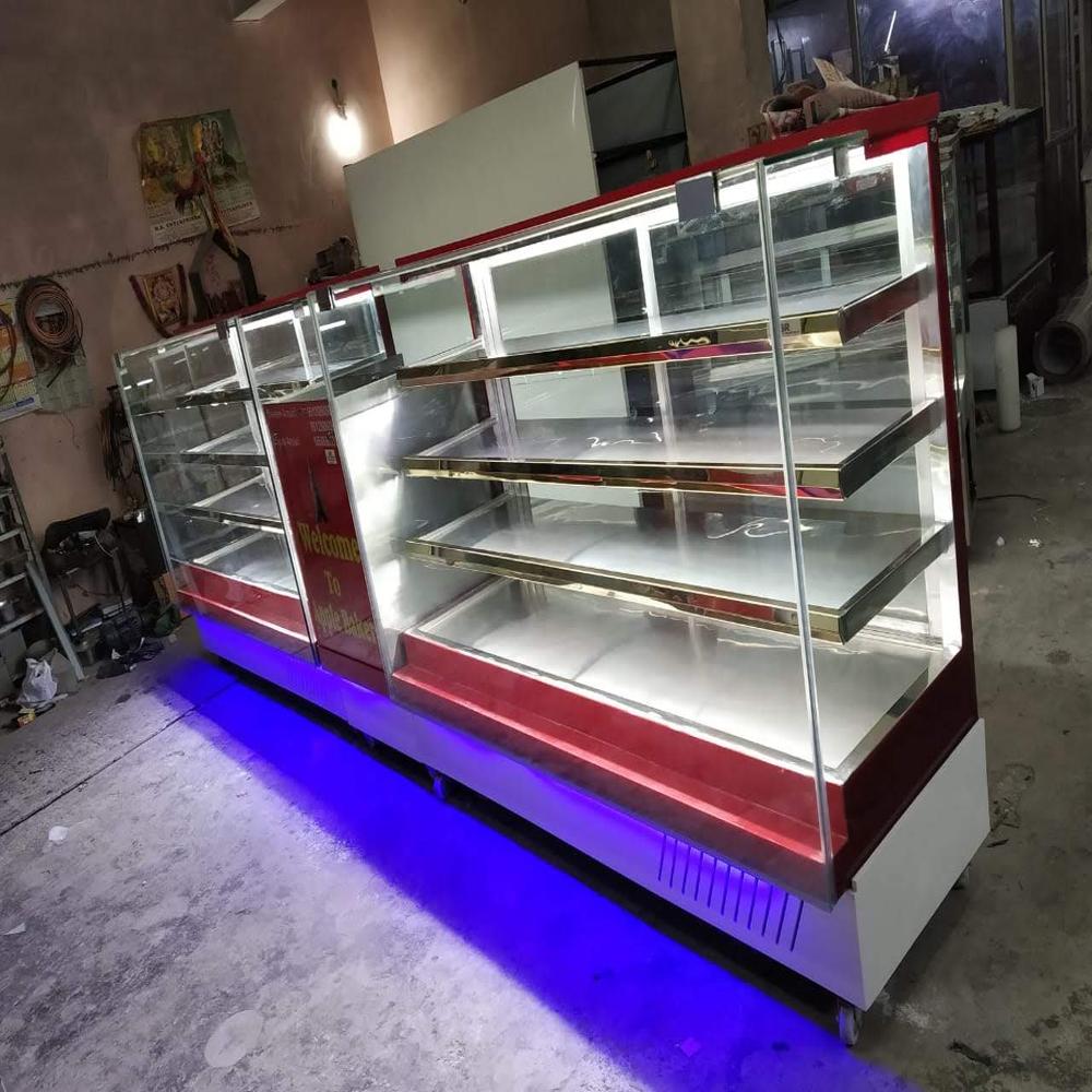 Display Counter - Stainless Steel, Glass | Variable Dimensions, 3-5 Adjustable Shelves, Refrigerated, 2-8â°c Temperature Range For Retail Food Display