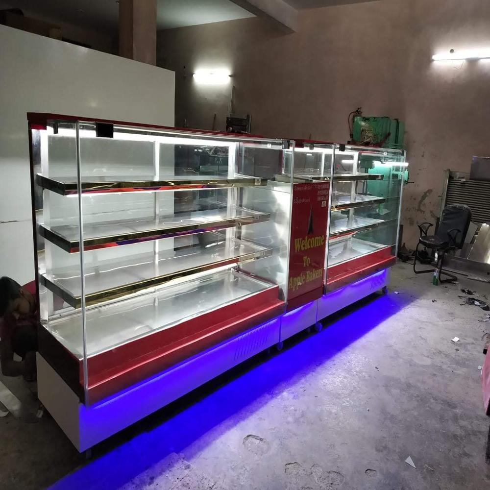 Display Counter - Stainless Steel, Glass | Variable Dimensions, 3-5 Adjustable Shelves, Refrigerated, 2-8â°c Temperature Range For Retail Food Display