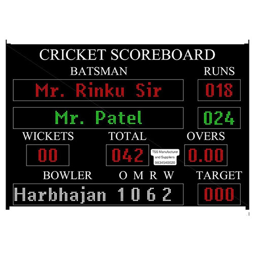 6 X 4 Single Colour Outdoor Window Type IP65 Sports Cricket Display Board