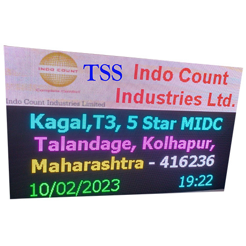 4 X 6 Full Colour Outdoor Water Treatment Stack Monitoring Etp Parameter Led Display Board - Features: Ip 65 Cabinet/ Fast Service/Quality Product/Less Maintnence/Waterproof/Suitable For All Communication Protocol /Customizes Size And Software