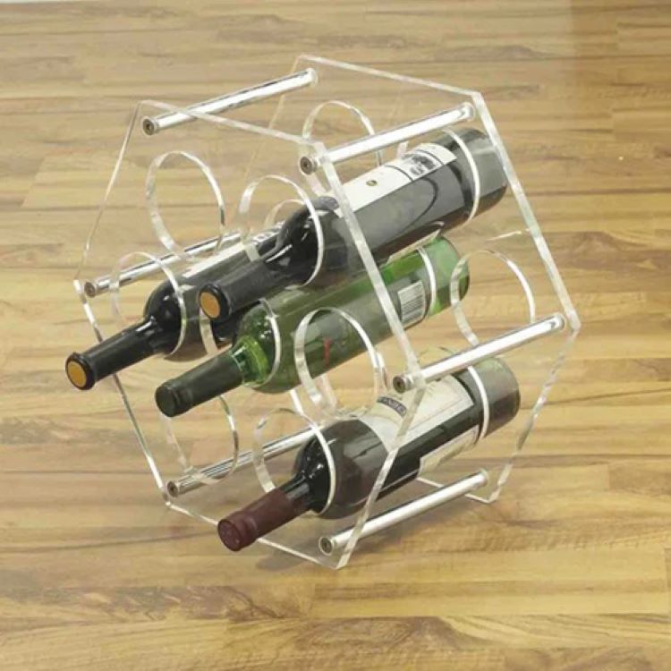 Transparent Acrylic  Bottle Stand