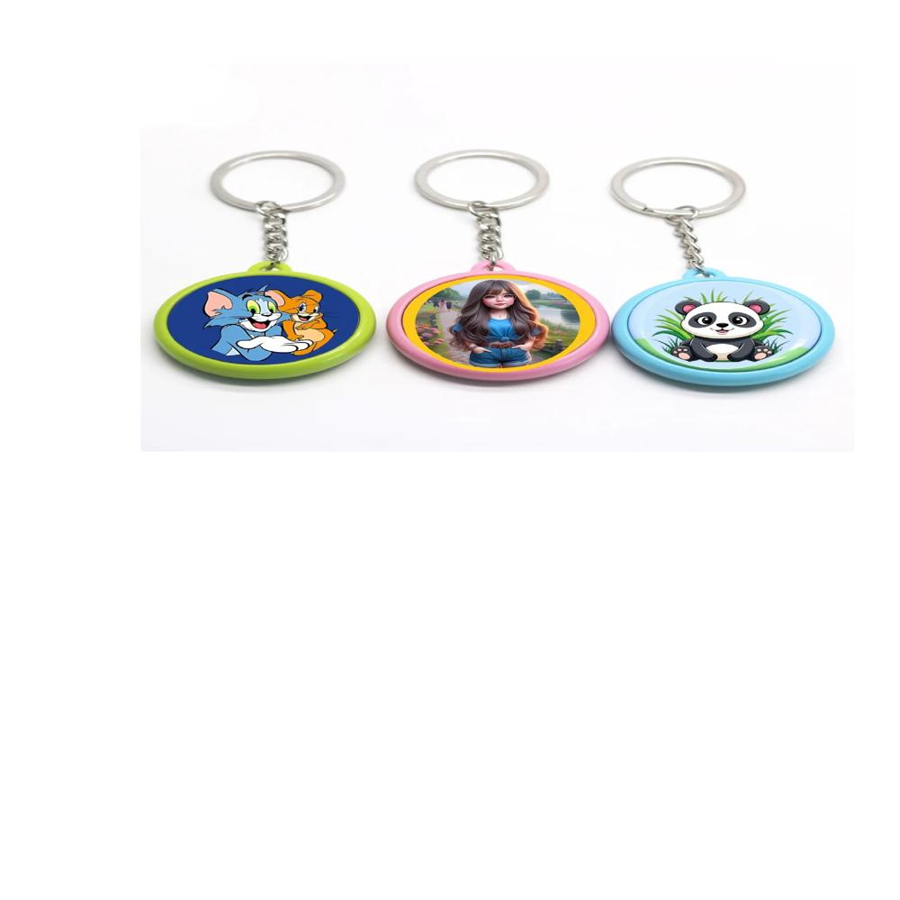 LC Double Side Sticky Customized Metal Keychain (32mm)