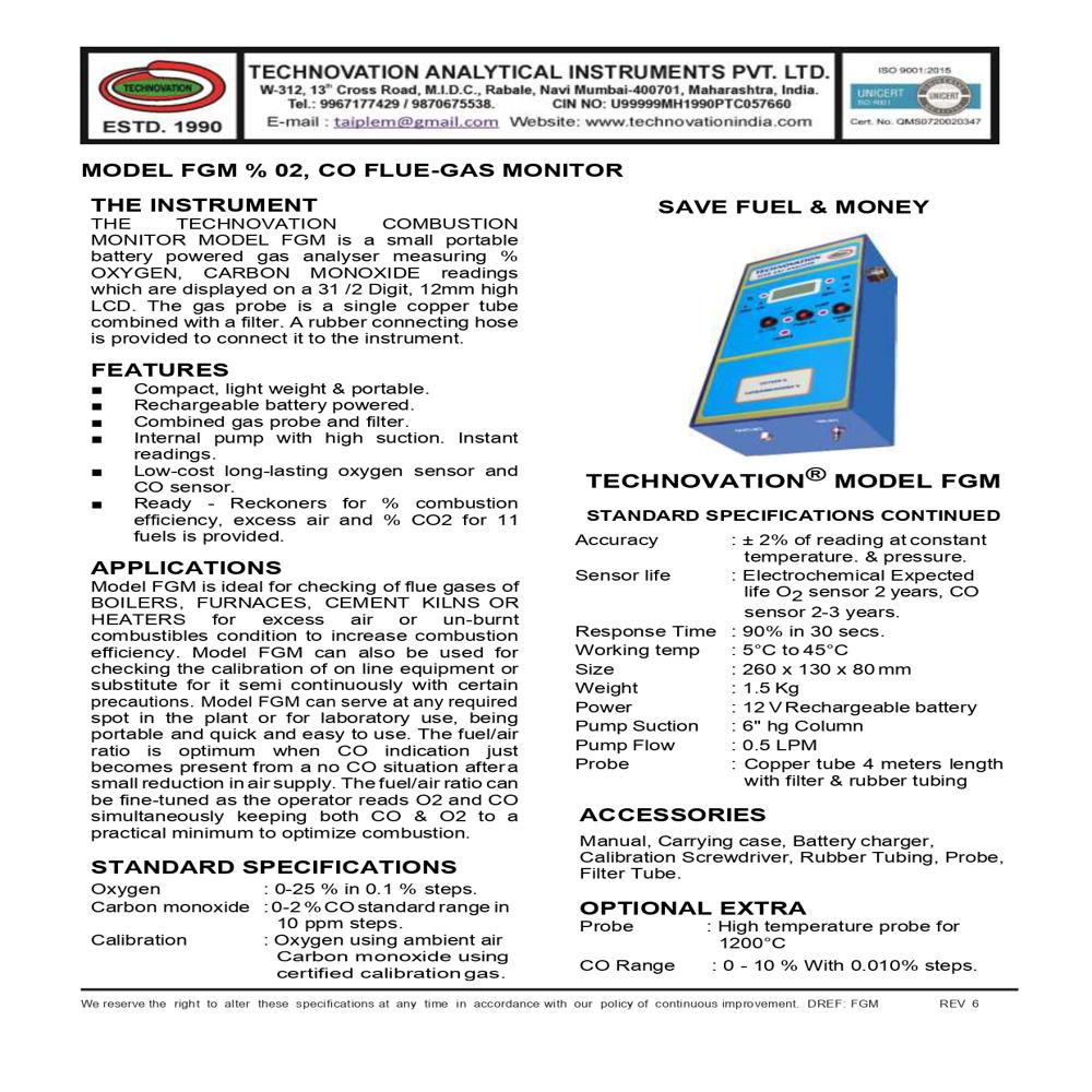 FGM - Flue Gas Analyser