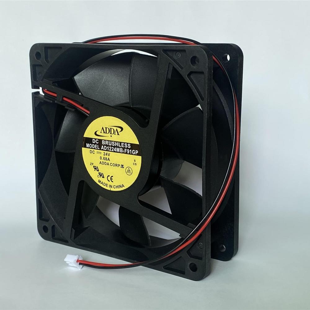 ADDA AD1224MB-F91GP 24V DC 0.68A 12CM 12038mm Ball Bearing Industrial Inverter Fan Axial Cooling Fan