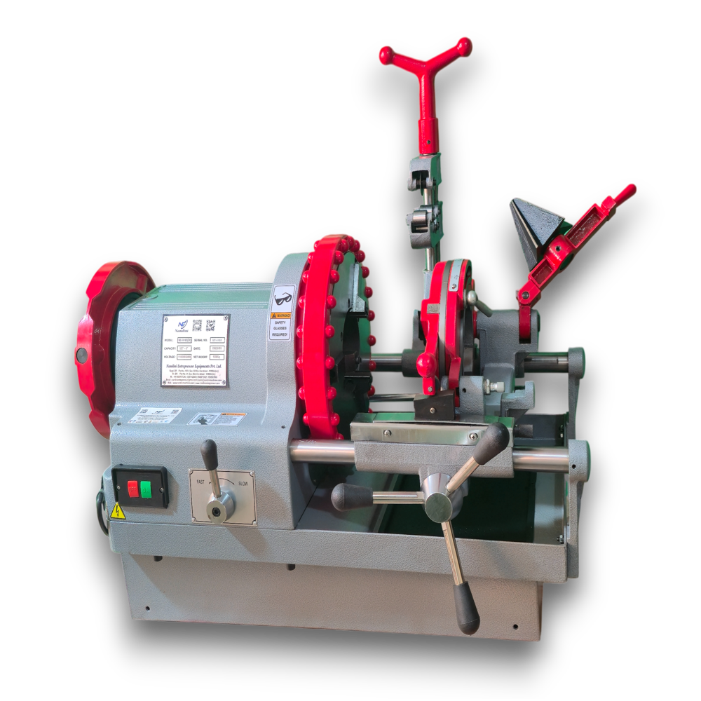 Pipe Threading Machine - 1/2" To 4" - Color: Gray/red