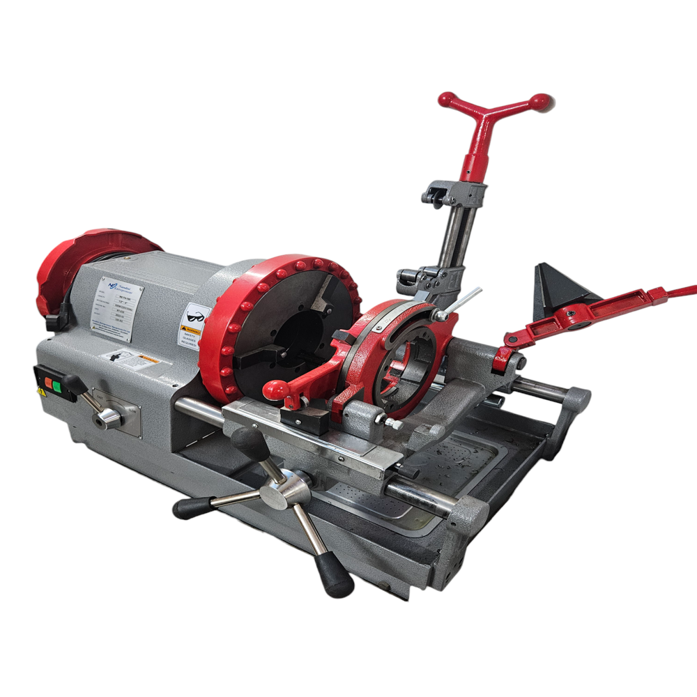Pipe Threading Machine - 1/2" To 4" - Color: Gray/red