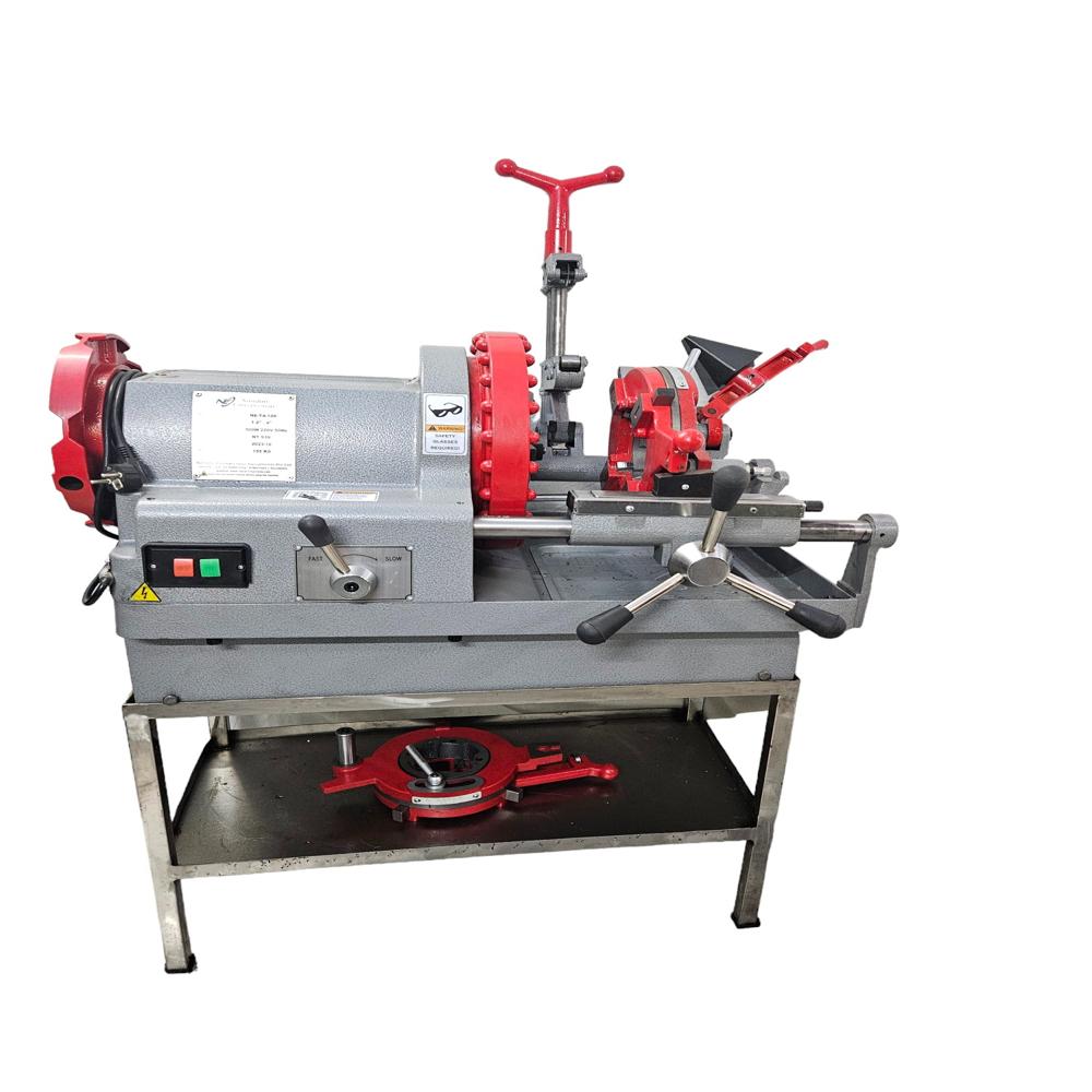 Pipe Threading Machine - 1/2" To 4" - Color: Gray/red