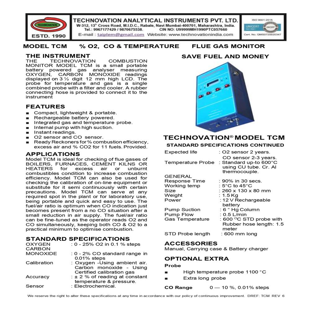 TCM-Temprature Fuel Gas Monitor