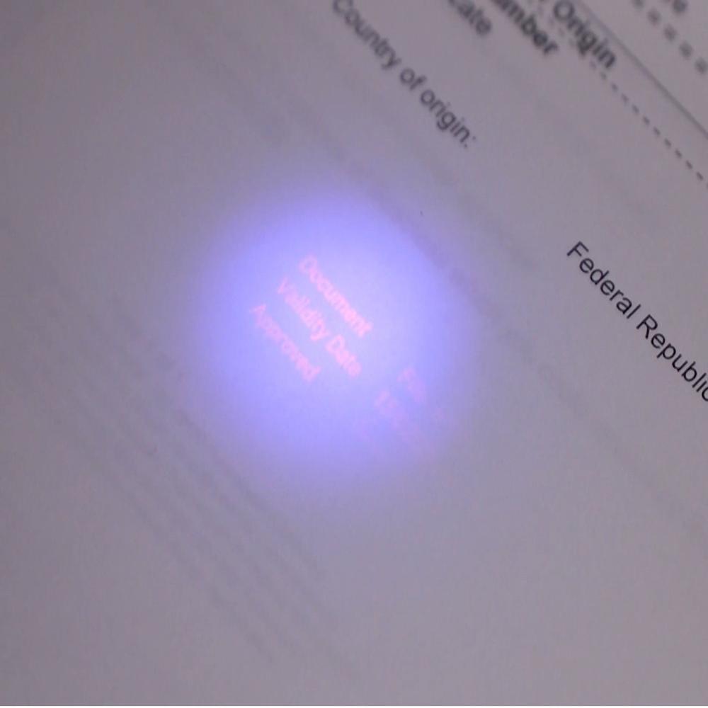 Invisible Digital Stamp - Application: Security Document Marking