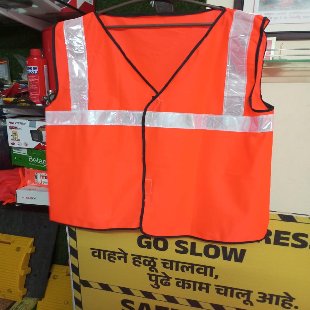 Worker Reflective Safety Jacket - Color: Orange