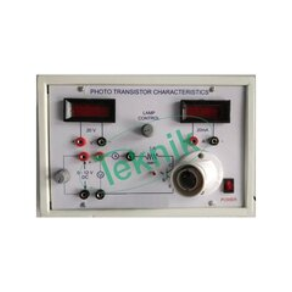 PHOTO TRANSISTOR CHARACTERISTICS APPARATUS WITH ALUMINUM PANEL & DIGITAL PANEL METER